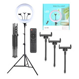 Ring Light Profissional Yq 360b 14 Polegadas 3 Suportes Cor Da Estrutura Preto Cor Da Luz 3000 6500k 110v 220v