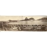 Rio De Janeiro Antigo cartão Postal Tríptico 43 Cm Raro