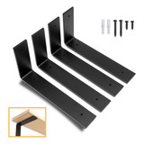 Rio Design99 4 Mão Francesa Invertida 20cm Ferro Aço Suporte Preta