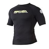 Rip Curl Camiseta Masculina Clássica De Manga Curta Corp Lycra Rash Guard Preta Pequena 