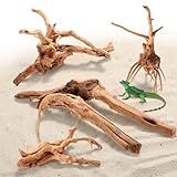 Ripeng 4 Peças De Madeira Flutuante De Raiz De Azaléia Natural De 15 A 33 Cm- Decoração De Aquário De Réptil- Ramos Sortidos- Seguros Para Aquários- Ramos Torcidos Exclusivos