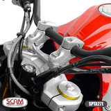 Riser Adaptador Guidao Cg125 150 2009 2013 Scam Prata