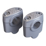 Riser Alongador Guidão 22mm Preto Prata Lander Xre Bros Crf