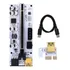 Riser V010x Pci e Mineração Atualizado   Premium  Cor Branco C  Cabo Preto