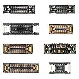 Risidamoy 8 Peças Para IPhone 12 Mini Kits De Tomada De Conexão De Placa Mãe Incluindo WiFi NFC Infravermelho Dot Matrix On Off Power Connector Tomada Câmera Frontal Flash Light Receptáculo Para