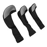 RiToEasysports 3PCS Golf Club Cabeça Cabeça De Golfe Protetores De Clube De Golfe De Com Design De Amortecimento Material Respirável Portátil Para Todos Os Níveis Golfers -Cinza-