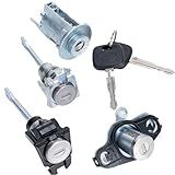 Rldym Conjunto De Cilindro De Interruptor De Ignição- Porta Dianteira E Trava De Porta-malas Com 2 Chaves 69057-02130 69051-02090 Compatível Com Toyota Corolla Matrix CE LE S 2003 2004 2005 2006 2007