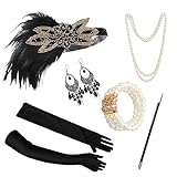 Roaring 1920s Accessories Set For Women 20s Gatsby Headpiece For Party Costume Party Flapper Headband (lm1009)