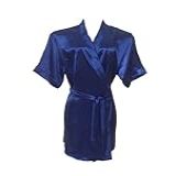 Robe 1 2 Manga Em Cetim M Royal