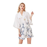 Robe Hobby Hobbie Roupão Cetim Kimono Japonês Oriental Noiva