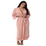 ROBE NOIVA FEMININO ROUPÃO DE RENDA LUXO HOBE BR Alfa M Regular Regular Romance 