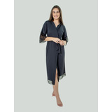 Robe Noiva Feminino Roupão De Renda Luxo Hobe