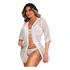 Robe Roupão Feminino Com Calcinha E Sutiã Em Renda Sensual