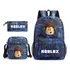 Roblox Mochila Infantil 3pcs Padrão De Anime Casl Canvas