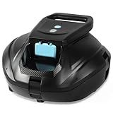 Robo Aspirador De Piscina- 110-220V- Aspirador De Piscina Sem Fio- 140 Minutos De Trabalho- 50m- De Área De Limpeza- Classificação à Prova D-Água IPX8- Planejamento Automático De Rotas- Preto