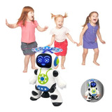 Robô Dançarino Brinquedo Musical Emite Luzes 3d Gira Dança