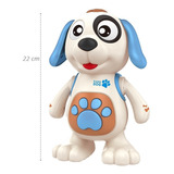 Robô Dancig Dog Com Luz E Som Dmt5974 Dm Toys Cor Branco