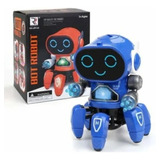 Robo De Brinquedo Dança Canta Show De Luzes Pronta Cor Azul Personagem Azul