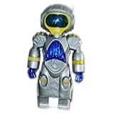 Robô Movido à Pilha Bate E Volta Com LUZ E SOM Rob Cinza