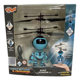 Robô Voador Com Sensor De Mão Azul E Preto Toyng