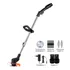 Roçadeira Aparador De Grama Com Bateria 12v Potente Cor Preto prata