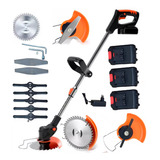 Roçadeira Aparador De Grama Jardim Poda Portátil 3 Baterias Cor Preto 110v 220v