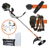 Roçadeira Gasolina Terra 52cc Cortador De Grama Grh520 Black