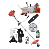 Roçadeira Lateral Branco 52 A Gasolina Motor 2 Tempos Óleo
