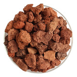 Rocha Vulcânica Char Broiler Lareira Aquário Churrasqueira Cor Vermelha Granulometria Máxima 13 Cm Granulometria Mínima 1 Cm