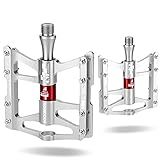 ROCKBROS 4 Rolamentos Pedais De Mountain Bike MTB Padals Plataforma Pedais De Bicicleta Planos Liga De Alumínio 9 16 