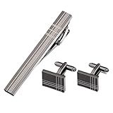 Rockyu Conjunto De Prendedor De Gravata E Abotoaduras Para Homens Elegante De Madeira Abotoaduras Quadradas Estilo Crocodilo Prendedor De Gravata Para Negócios Casamento Presente De Dia Dos