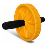 Roda Abdominal Muvin Basics Roda Para Exercícios Abdominais Equipamento Para Treinamento De Força No Abdômem Treino Funcional Exercícios Academia Crosstraning Cor Preto amarelo
