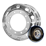 Roda Alumínio 22 5x8 25 Caminhão Alto Brilho Interno Externo