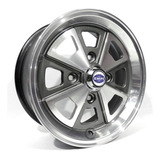 Roda Aro 15 Fusca Vw Porsche 914 Empi 4x130 Jogo Bicos Cor Grafite Diamantado