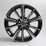 Roda Aro 17 Fiat Cronos Unidade Grafite Fosco Diamante Cor Preto Diamantado
