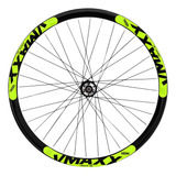 Roda Aro 26 Traseira Vzan Vmaxx Lt Cubo De Rosca Freio Disco Cor Preto amarelo