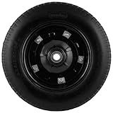 Roda Completa Para Carriola Pneu Maciço Furo 3 4 POL