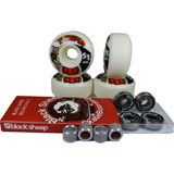 Roda De Skate Moska 51mm Rolamentos Blacksheep Red Espaçad