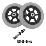 Roda Dianteira Aro 6 Maciça Para Cadeira De Rodas par 