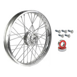 Roda Dianteira Bros Raiada 4mm Freio Disco Com Rolamentos