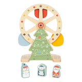 Roda Gigante De Natal Boneco Papai Noel Madeira 24cm