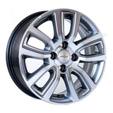 Roda Gm Onix Activ Aro 15 Grafite D 4x100 R80 jogo bicos