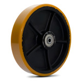Roda Industrial Pesado Nucleo Ferro Rolamento 5 Pol 600kg Pu