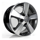 Roda Kombi Aro 14 5x112 Esportiva Krmai L1 Jogo Bicos Cor Grafite Diamante