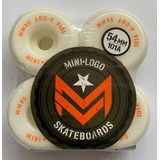 Roda Mini Logo 54mm 101a A cut Branca Skate Conica Importada