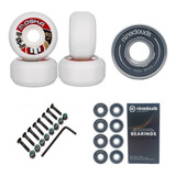 Roda Moska 52 Mm Com Rolamento Nineclouds Parafuso Base