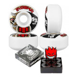 Roda Moska 53mm Branca 53d Rock Rolamento Spitfire Classic