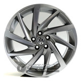 Roda Polo Virtus Aro 17 5x100 Unidade Kr Krmai R93 Cor Grafite Diamantado