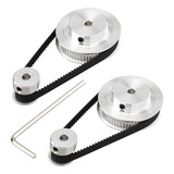 Roda Síncrona De 2 Kits Gt2 20 E 60 Dentes Furo De 5 Mm A