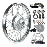 Roda Traseira Cg Fan 125 2000 A 2008 Kit Relação Espelho